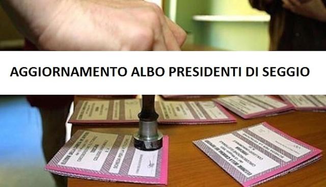 Aggiornamento Albo dei cittadini idonei all'Ufficio di Presidente di Seggio