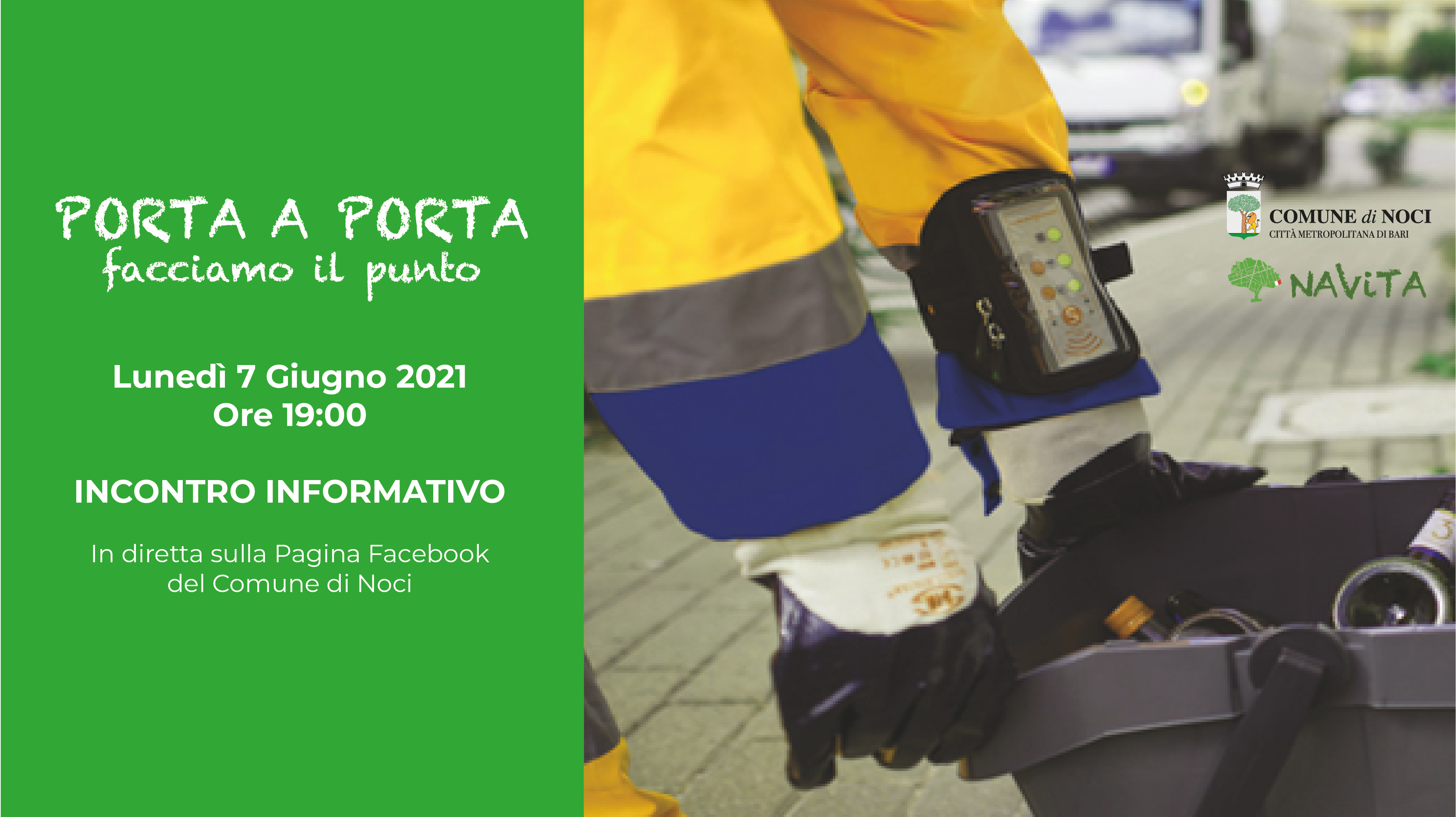 Ambiente: al via il ciclo di incontri informativi rivolti alla cittadinanza. Lunedì 7 giugno si farà il punto sulla raccolta differenziata porta a porta